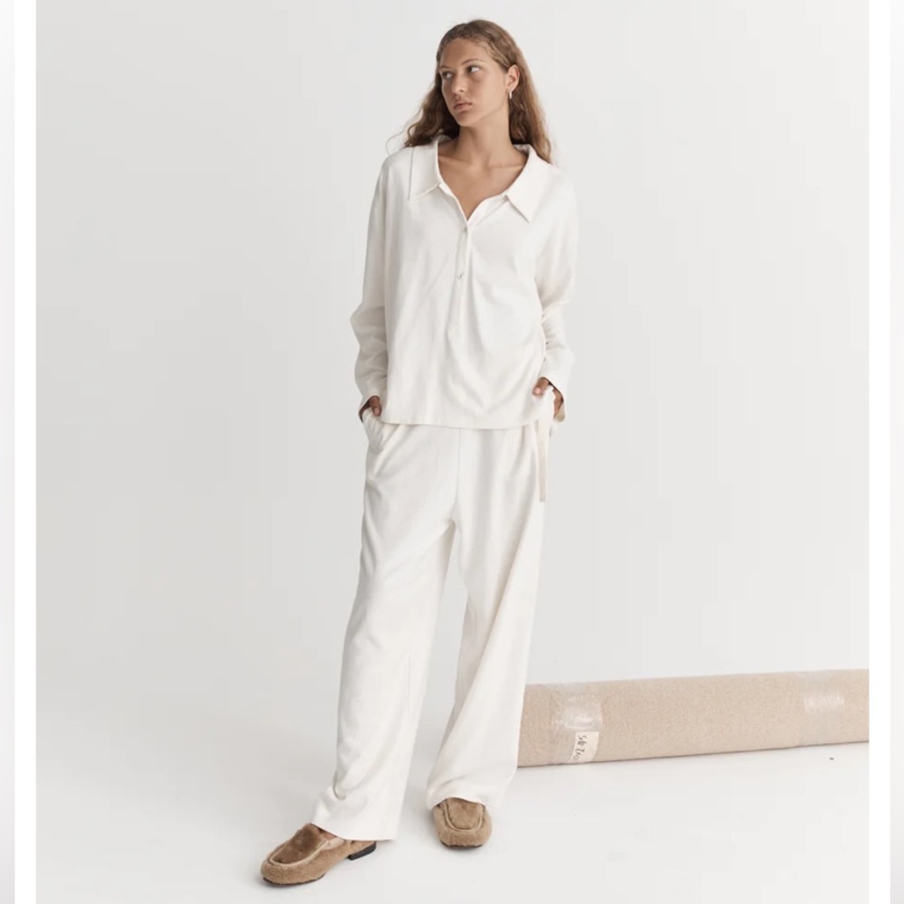 Deiji Studios - Cream/White - Jersey Pant